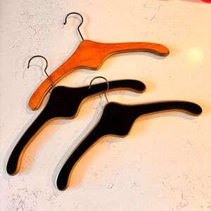 Set of 3 Mid Century Modern Wooden Hangers